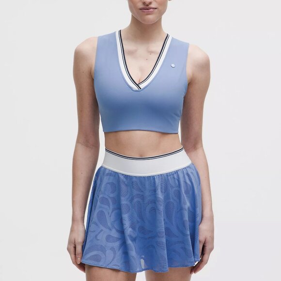 Lululemon Paisley Mesh-Back V-Neck Longline Tennis Bra Med NWT - Picture 3 of 6